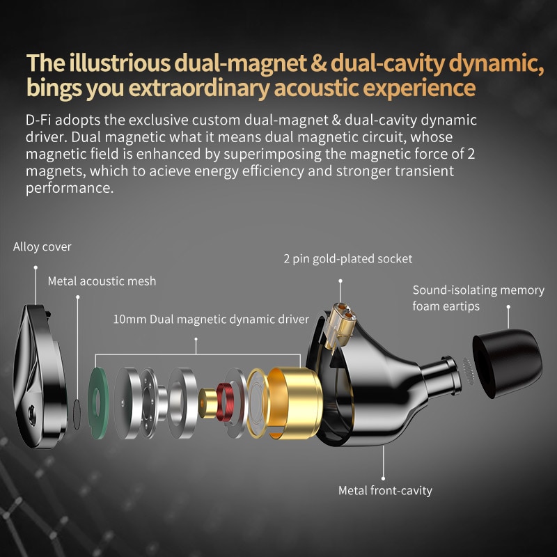 KZ D-Fi Earphones HIFI Bass Ea - Tech Girl Accessories review and price