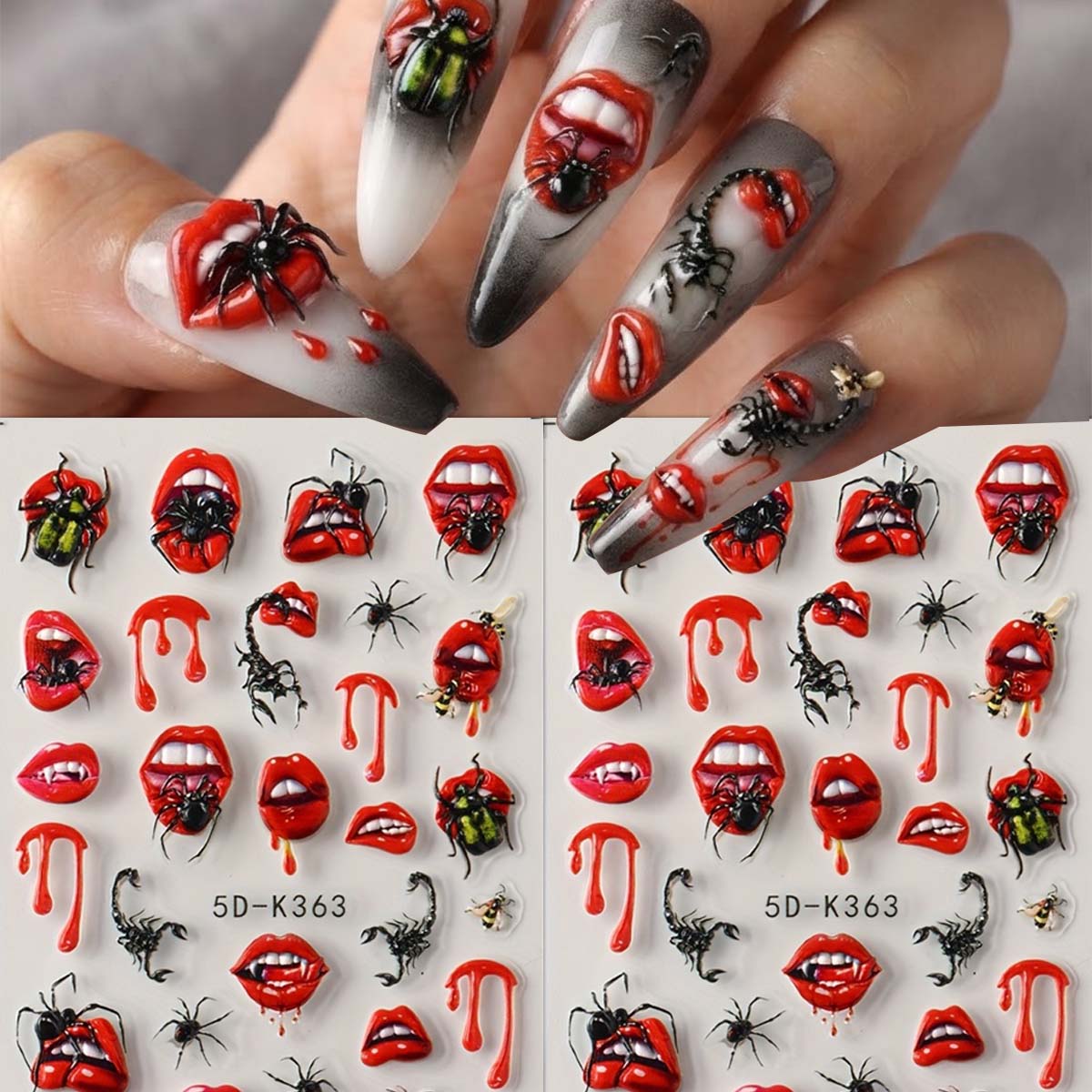 2Pcs 5D Embossed Halloween & D - Quirky Tech Accessories review and price